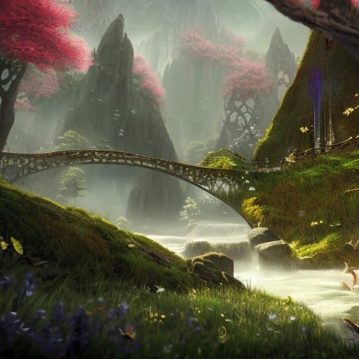 Fantastical Eladrin Spring Concept Art