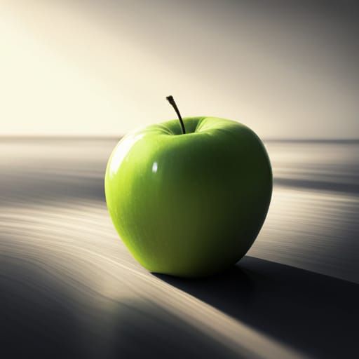 Apple with 3D Shading and Depth