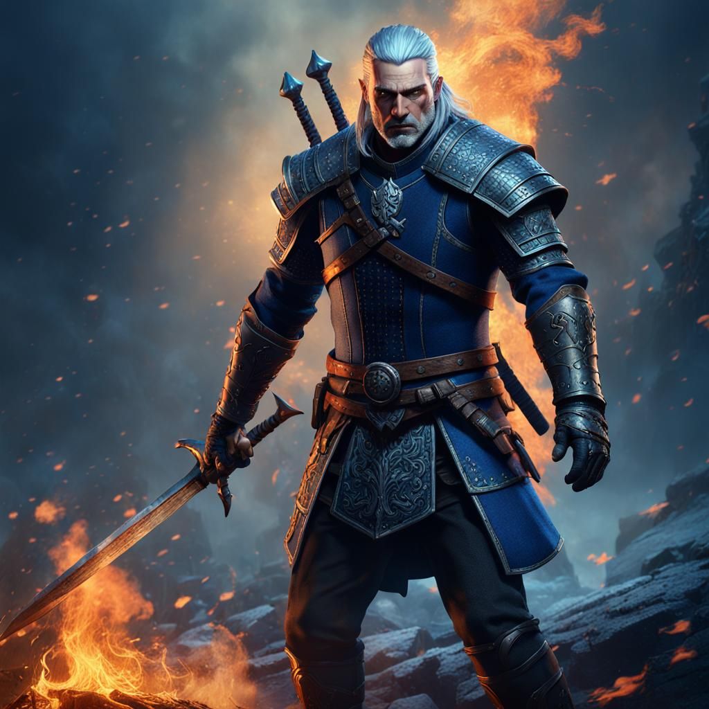 Dark Fantasy Warrior Commander in Medieval Setting