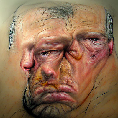 Hyperrealistic Portrait of a Thousand-Year-Old Man