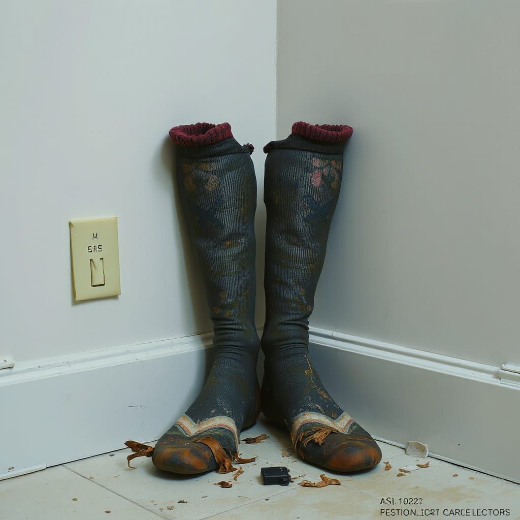 Tattered Socks Stand Upright: Digital Concept Art