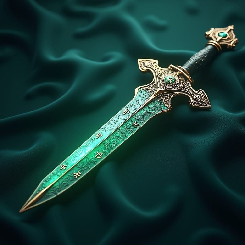 Majestic Ornate Dagger in Fantasy Concept Art Style