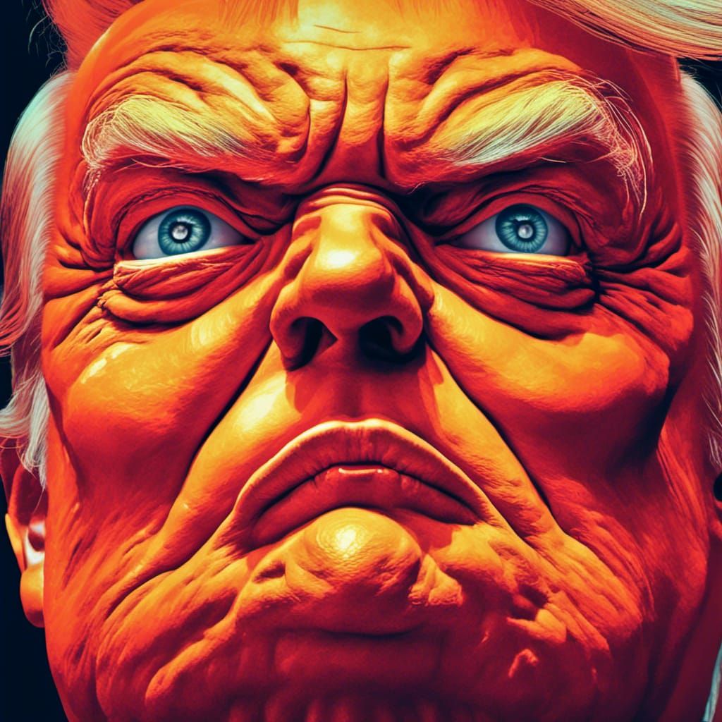 Menacing Figure with Lizard Eyes in Biopunk Style