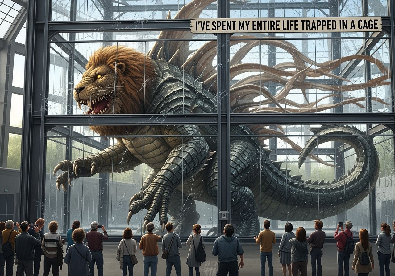 Kaiju Hybrid Monster Trapped in Colossal Cage