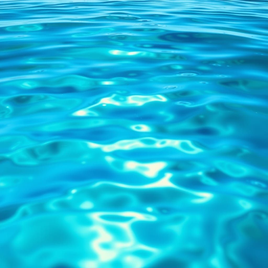 Ethereal Glass Ocean in Dreamy Cyberpunk Style