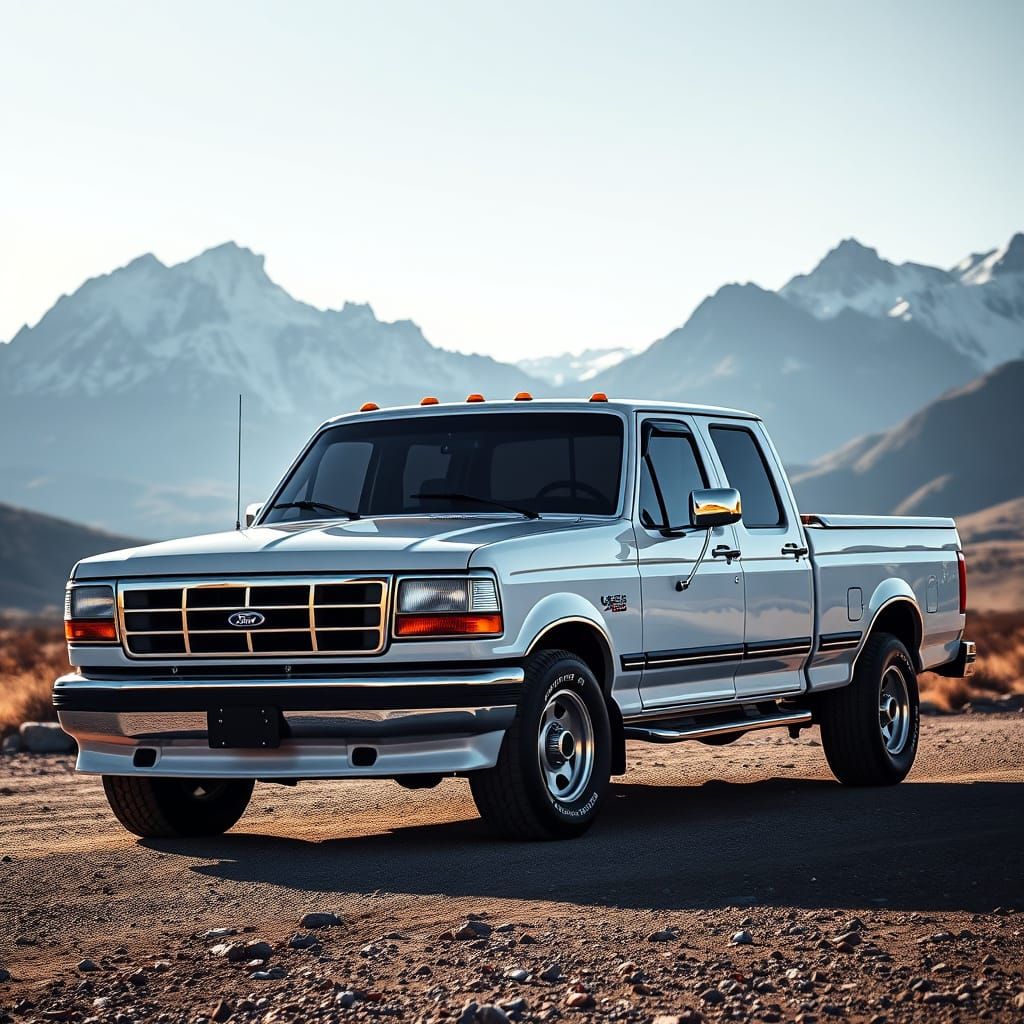 Ford F-350 Super Duty in Futuristic Landscape