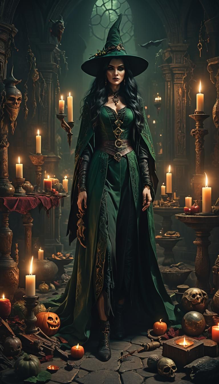 Vampire Witch in Dark Fantasy Concept Art
