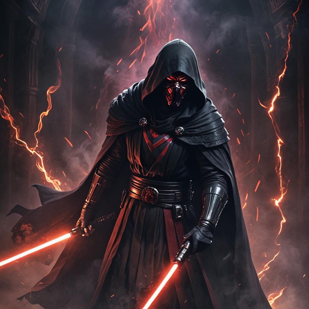 Sith Lord Portrait in Dark Fantasy Style