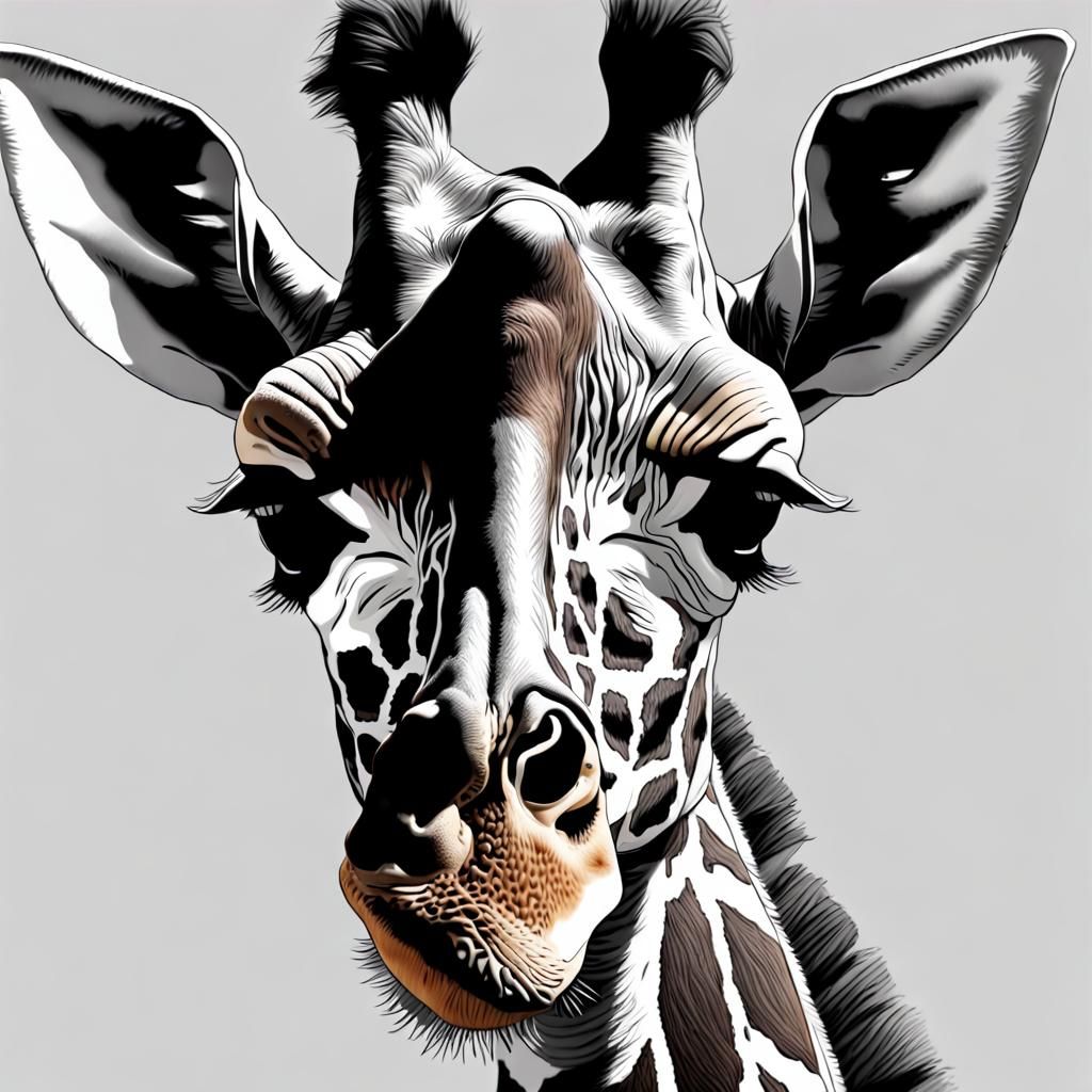 Mother and Baby Giraffe on the Savannah