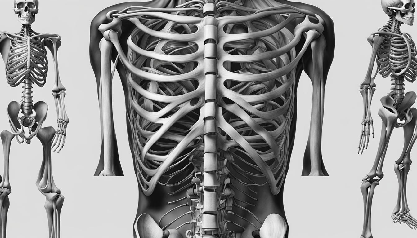 Anatomy Poster: Skeletal System of a Boy, Pencil Drawing