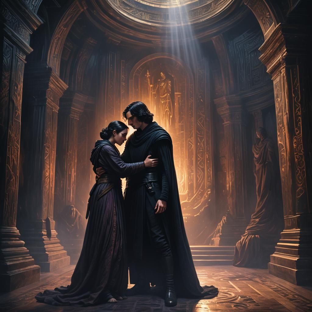 Mystical Embrace: A Dark Fantasy Concept Art
