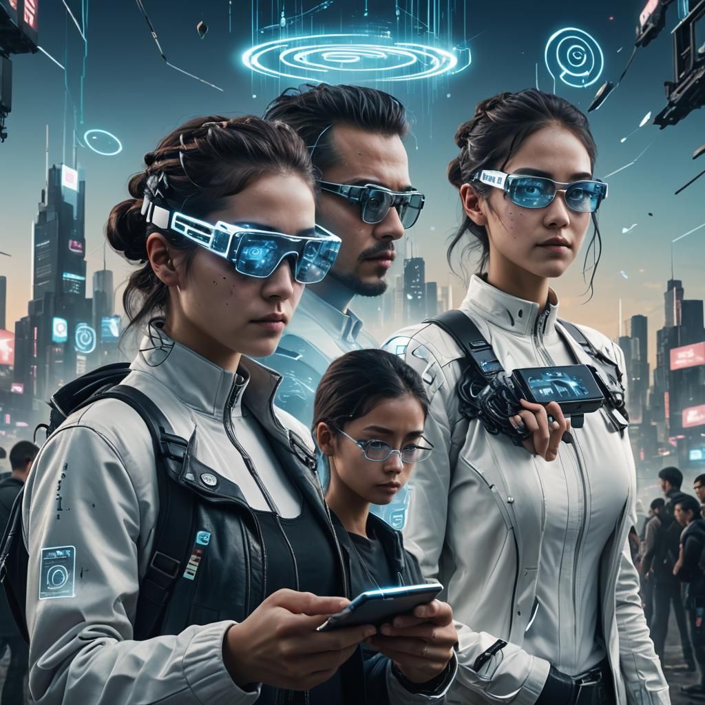 Smartphone Evolution in Cyberpunk Digital Matte Painting