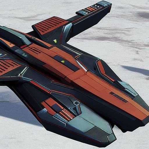 Futuristic Spaceships in Sci-Fi Battle Scene