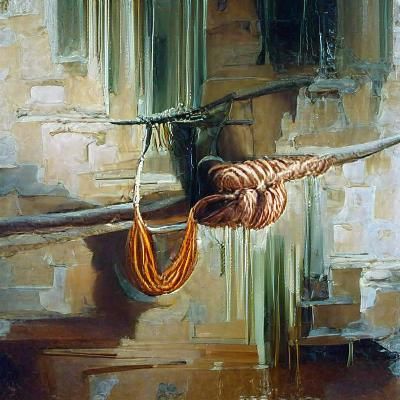 Hanging Noose in Oil Painting Style