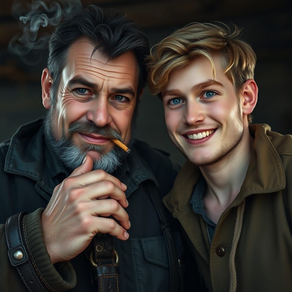 Rugged Gentlemen in Tranquil Camaraderie