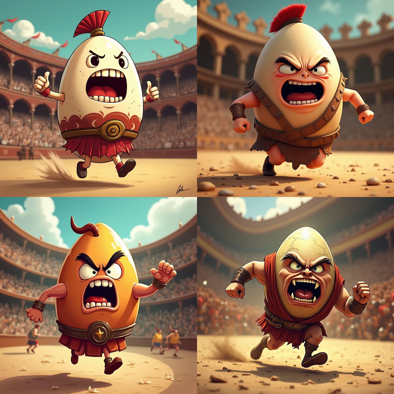 Angry Gladiator Egg Runs Circus Maximus