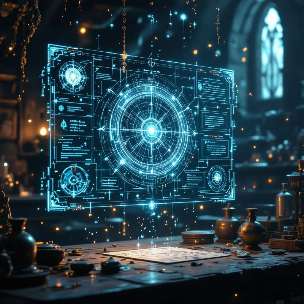 Holographic AI Interface with Cosmic Symbols