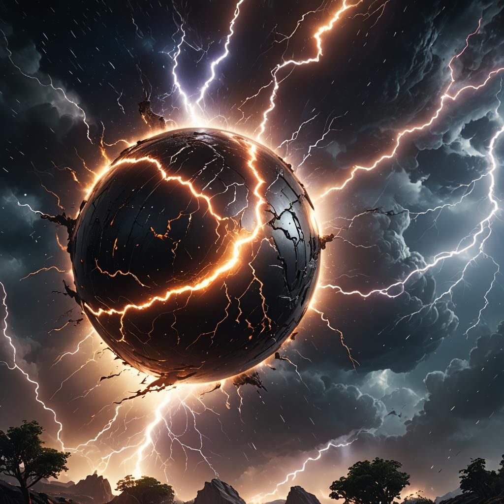 Glowing Orb in Space Attracts Lightning