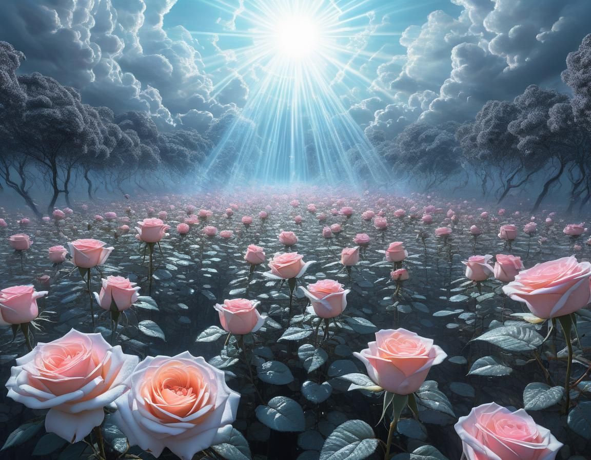 Ethereal Rose: Magical, Abstract Floral Art