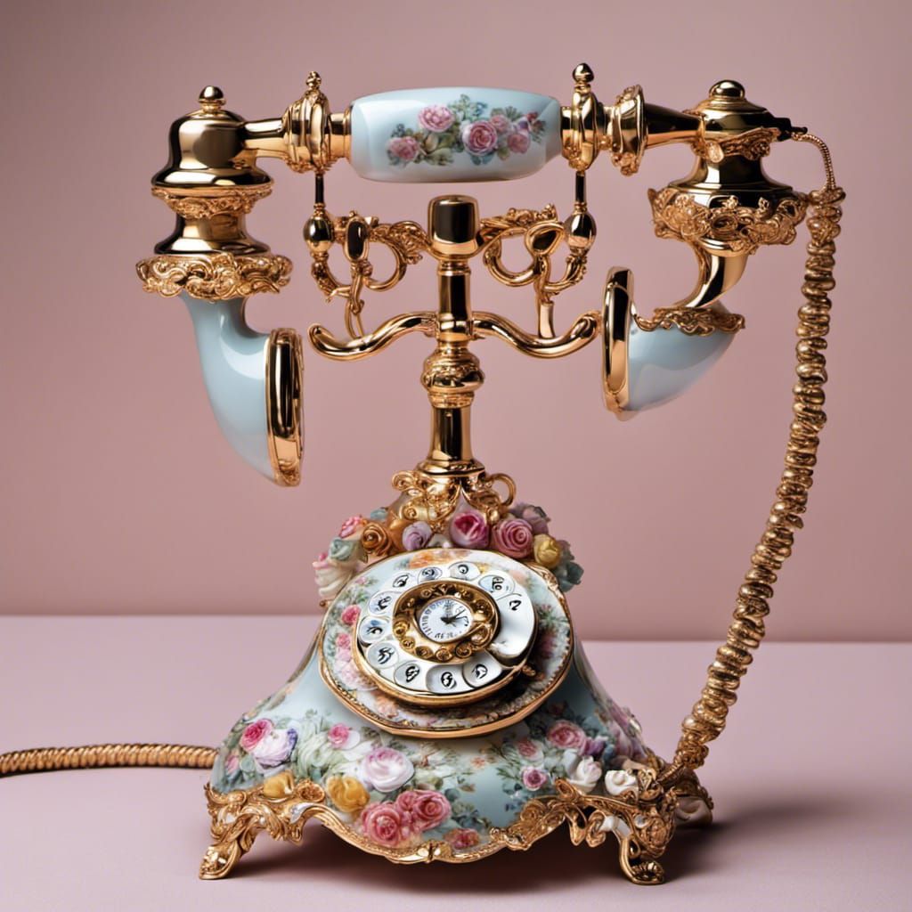 A fancy telephone, elegantly tall, on a stand,