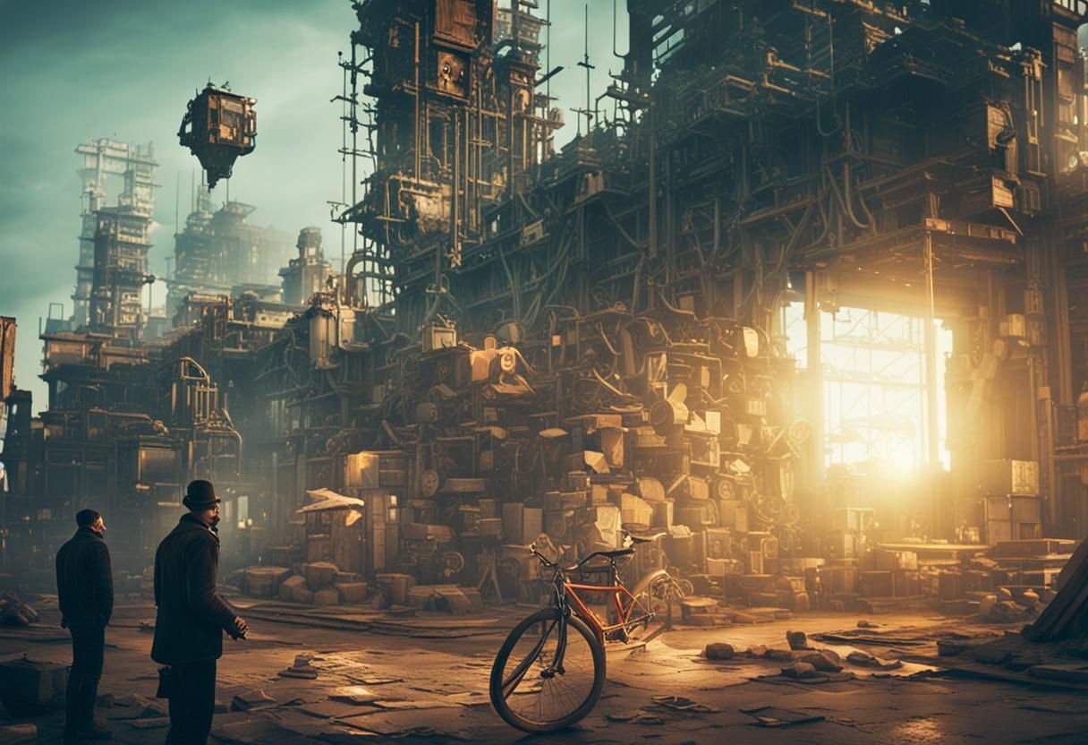 Cyborg Prime in Steampunk Cyberpunk Hybrid Style