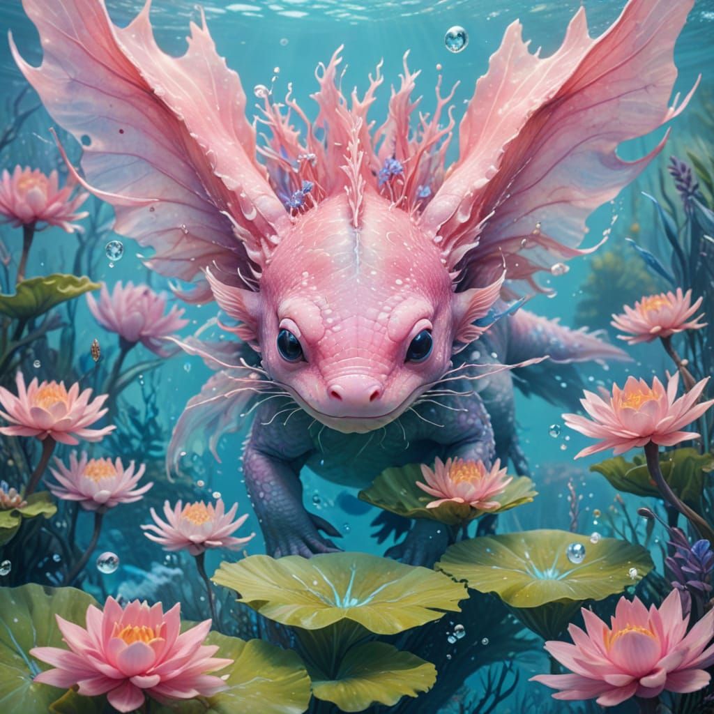 Axolotl king dragon