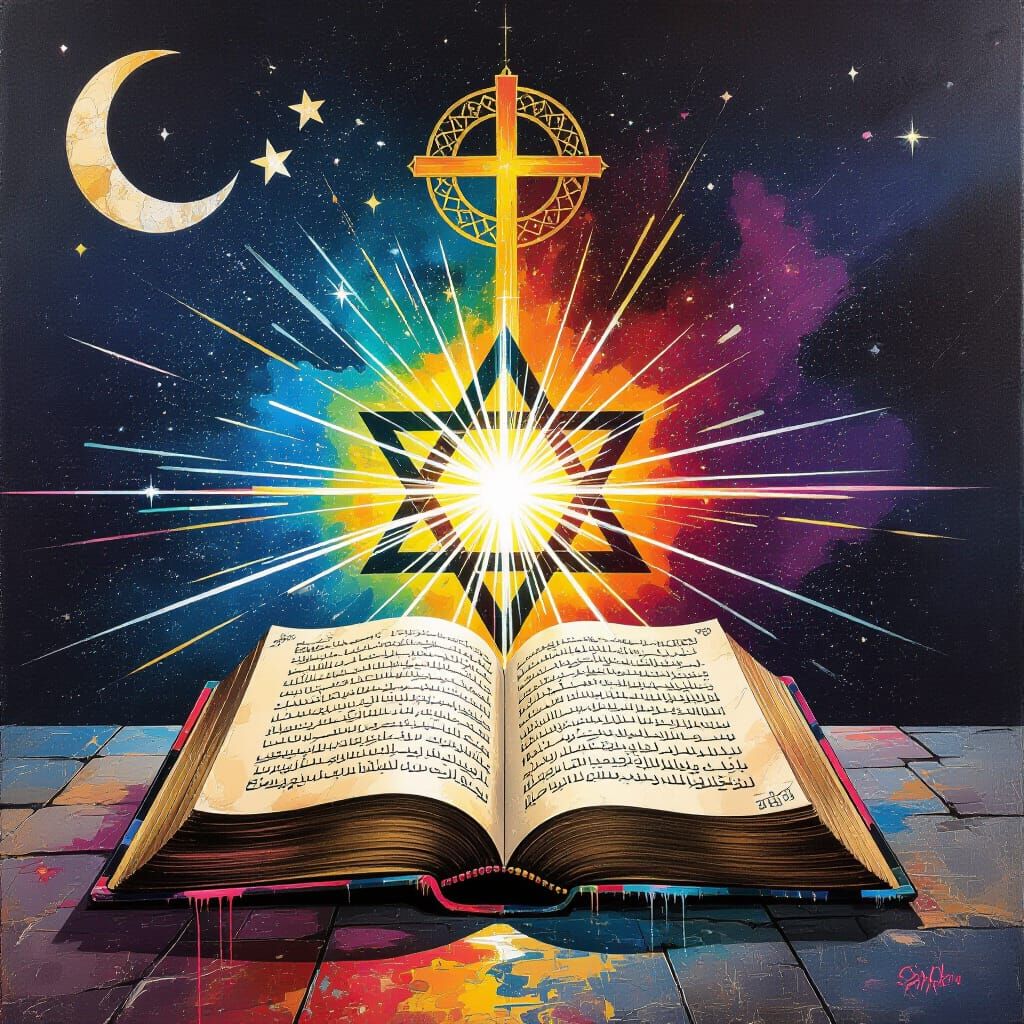 Radiant Manuscript Connecting World Religions in Graffiti Ar...