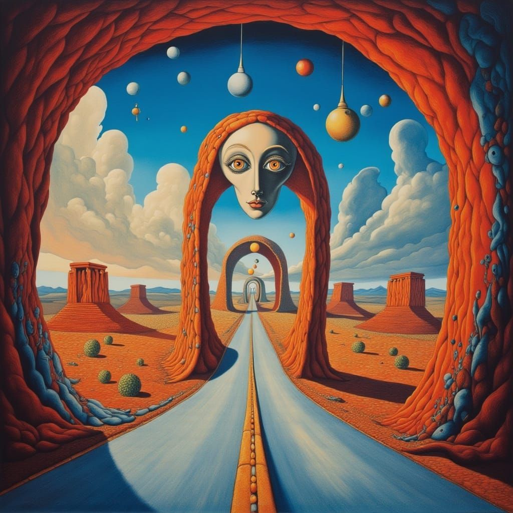 Alien Travels Surreal Worlds in Salvador Dali Style