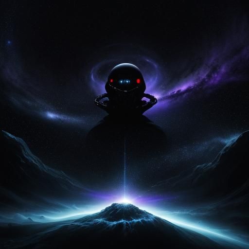 Cosmic Surrealism: Black Hole Warps Space-Time