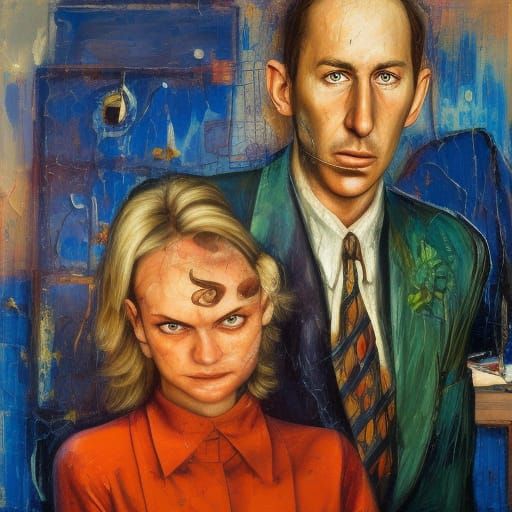 Disturbing Idiot: Expressionistic Impasto Painting