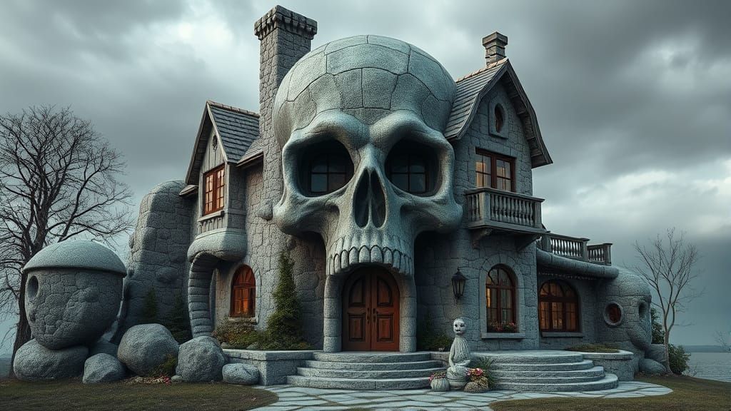 Skull-Shaped Stone House