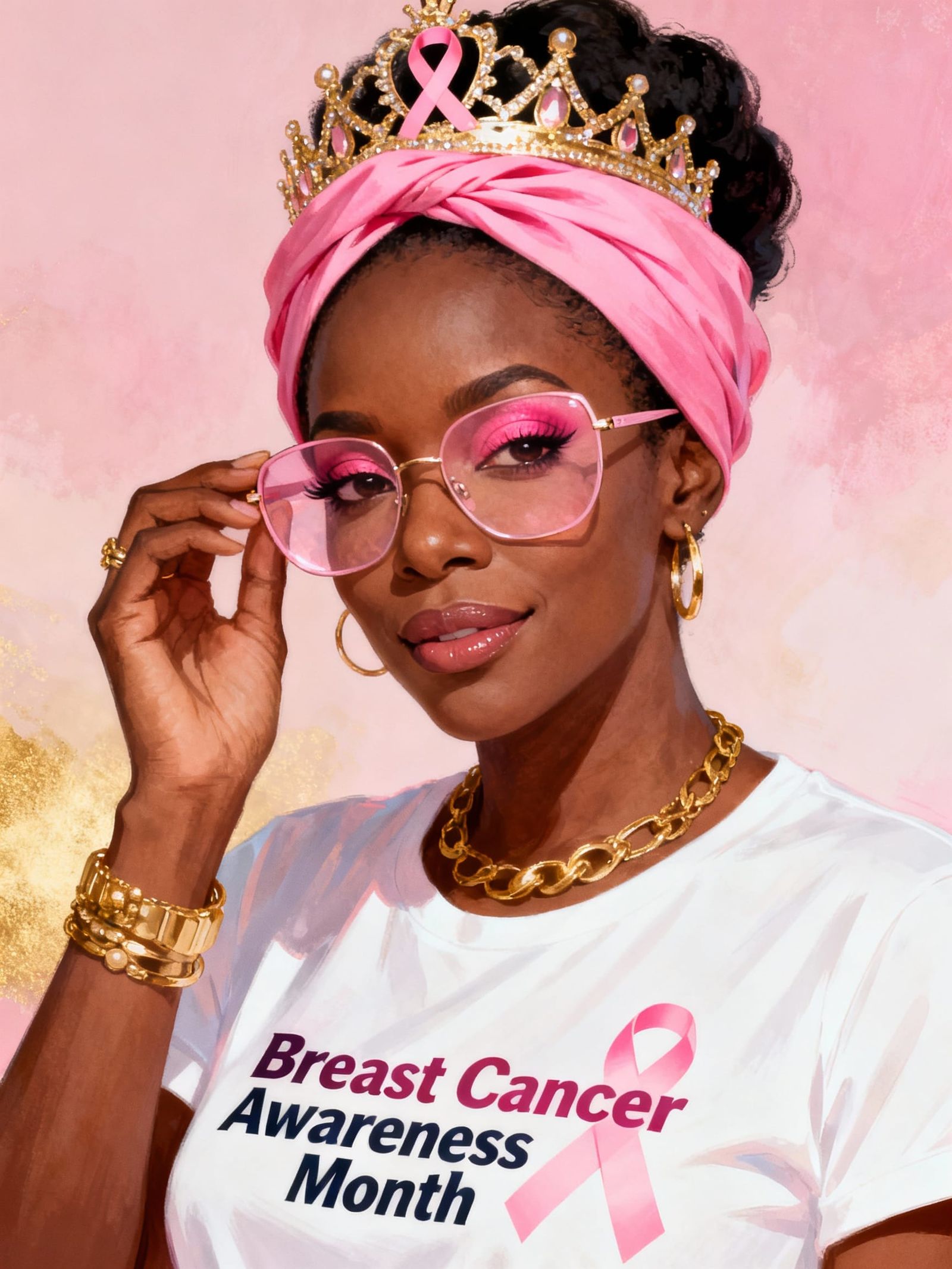 African American Queen Honors Breast Cancer Awareness Month