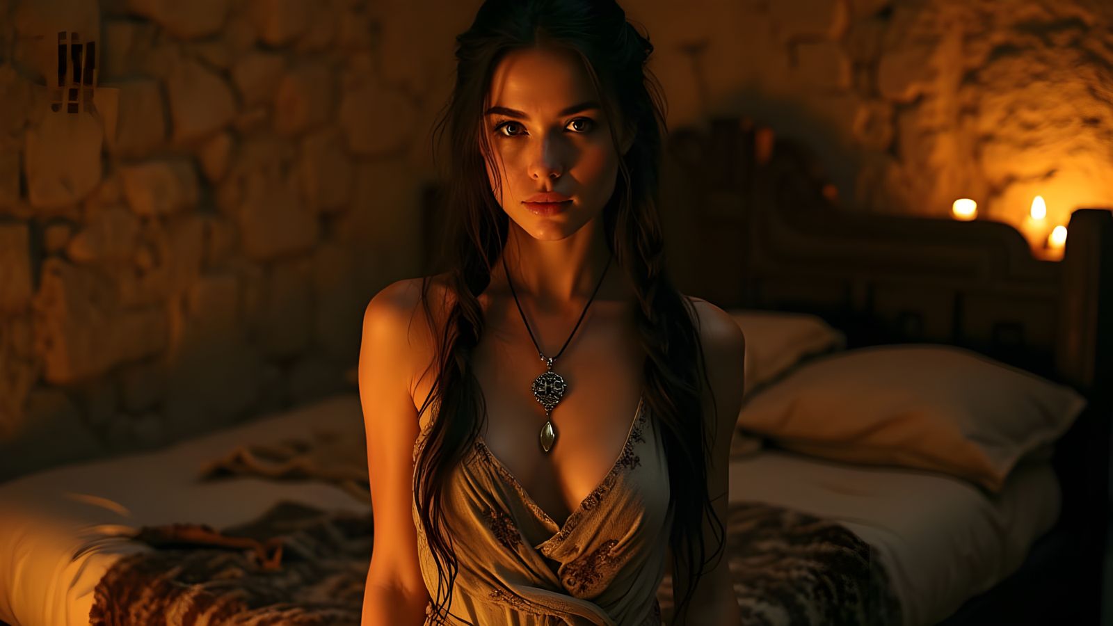 Seductive Norse Goddess Radiates Inner Sovereignty in Golden...