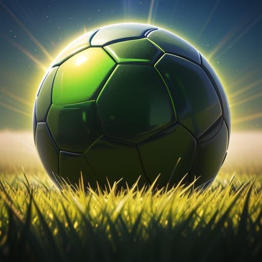 Surreal Soccer Balls in Golden Light