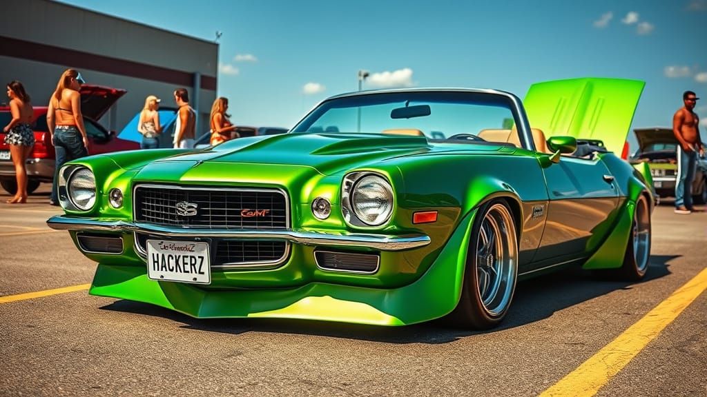 Custom 1970 Camaro Lowrider at Car Meet