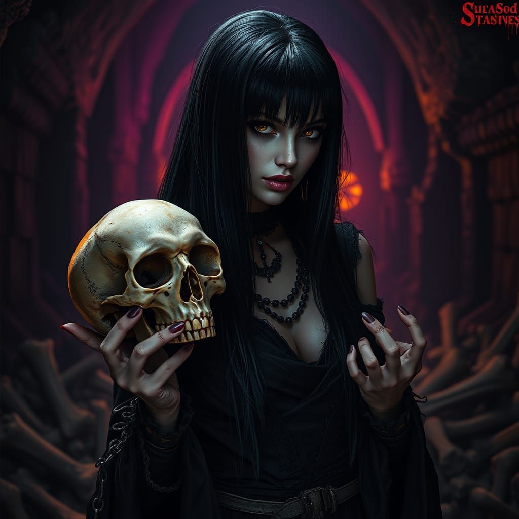 Ethereal Necromancer in Dark Fantasy