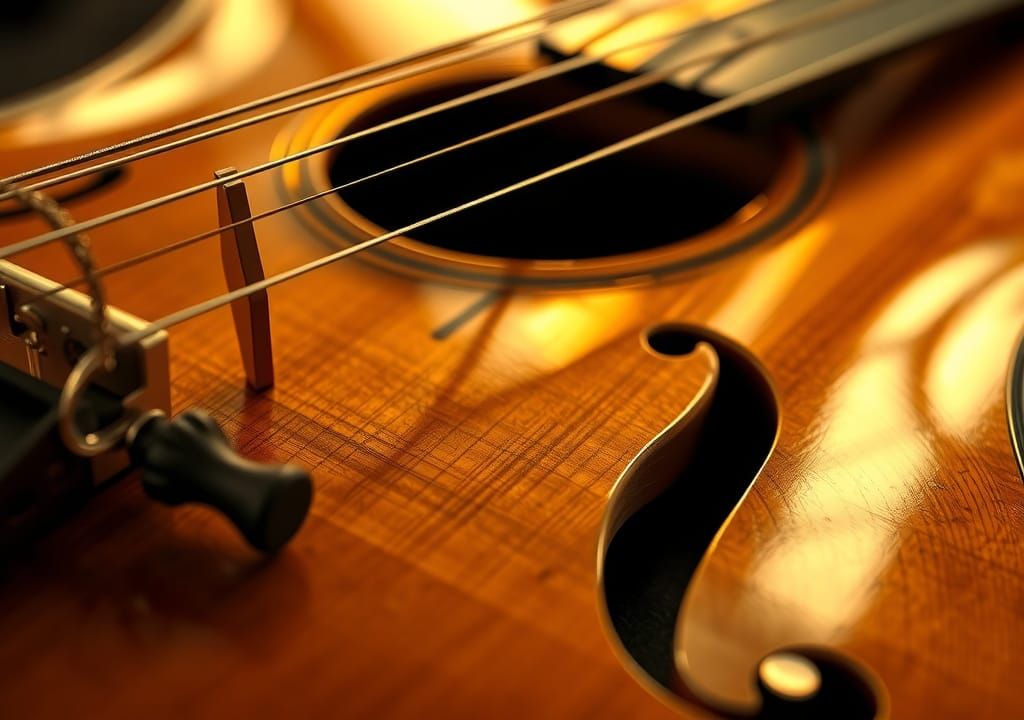 Luxurious Acoustic Instrument Close-up in Renaissance Style