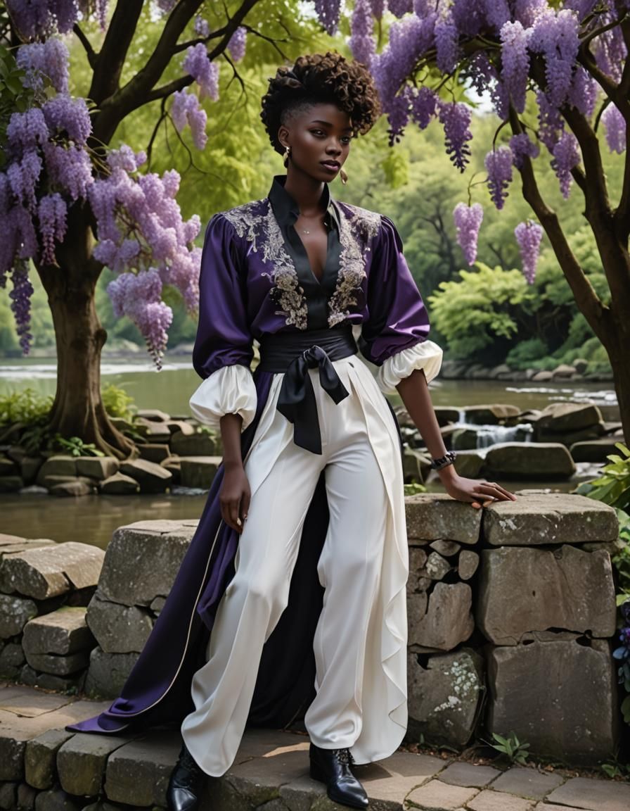 Androgynous Figure with Scythe in Dramatic Lighting