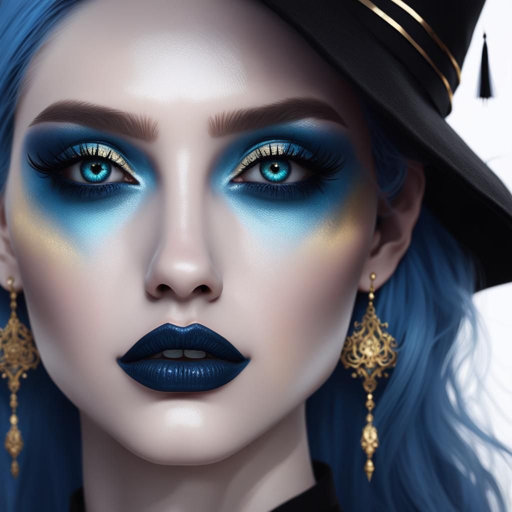 Ethereal gothic Young lady Beautiful innocent with a youthfu...