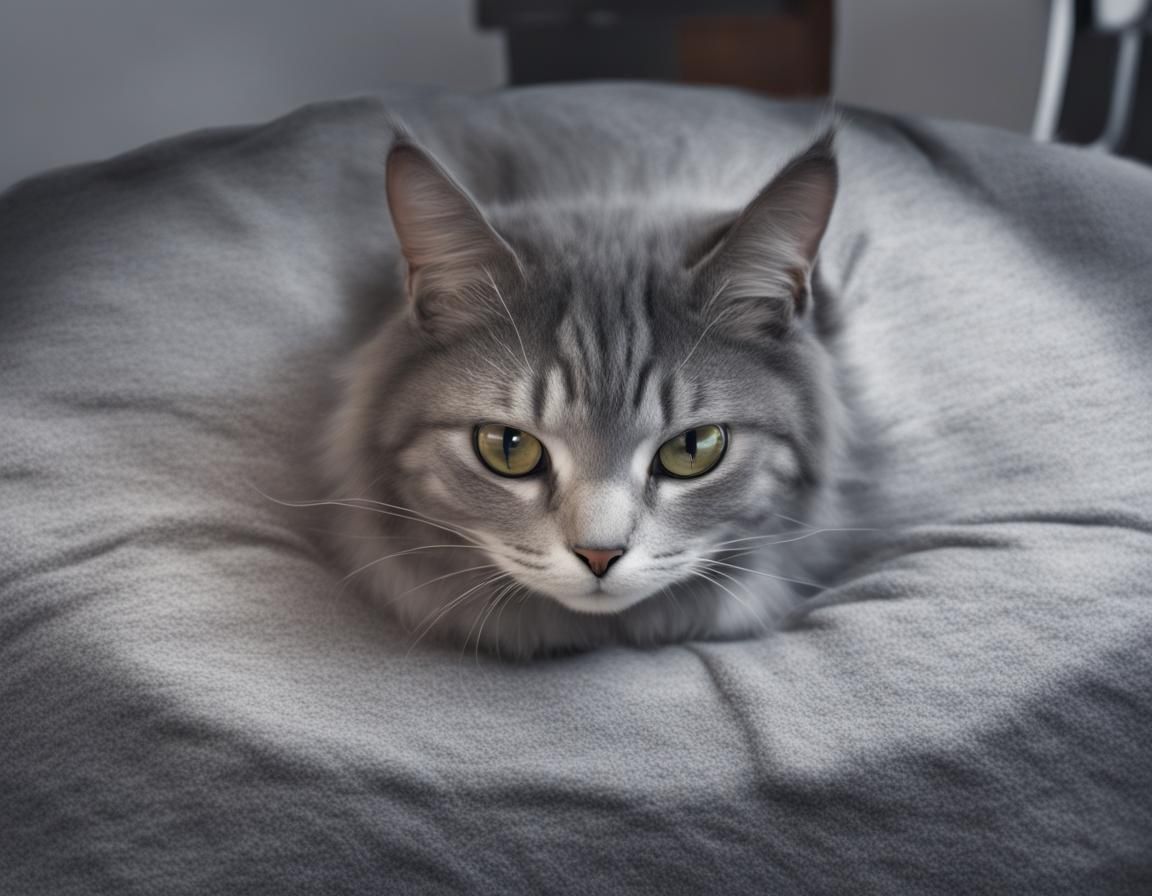 Intense Cat Portrait in Realistic 4K
