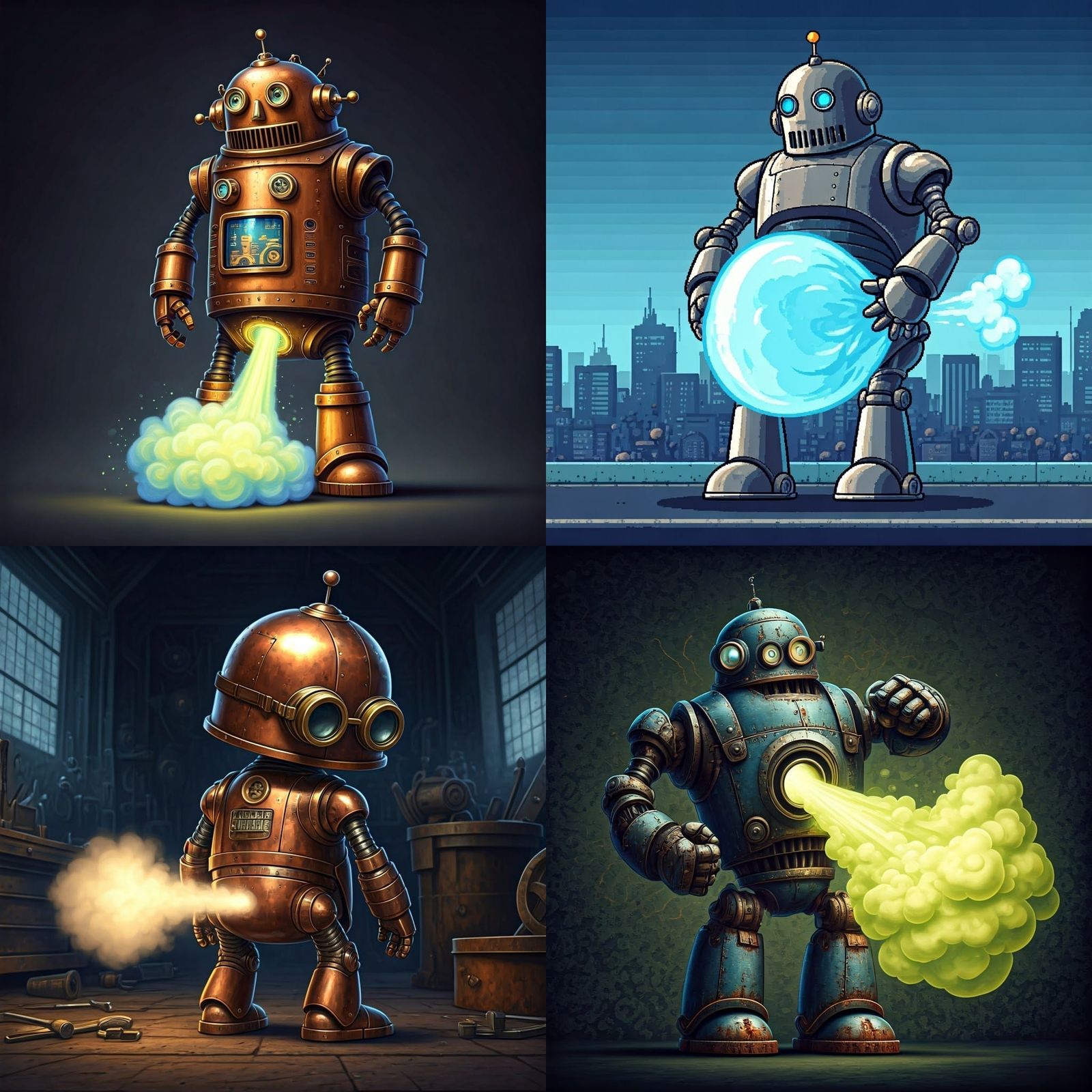 Humorous Image of a Flatulent Robot