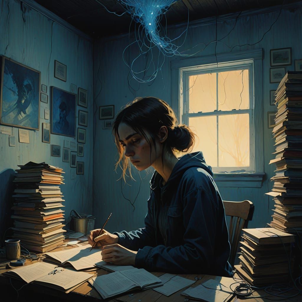 Mysterious Study in Darkness