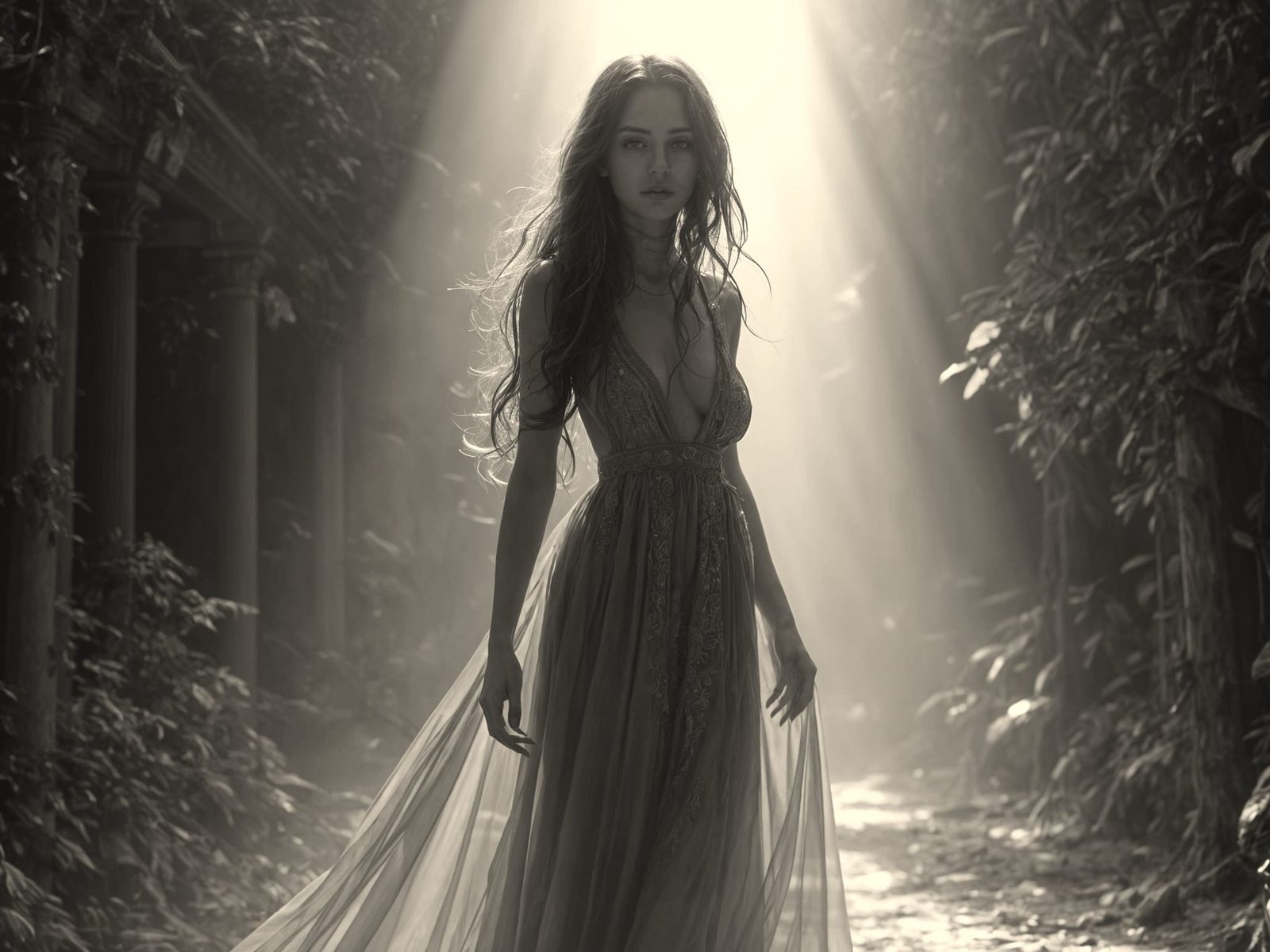 Epic Cinematic Portrait of a Seductive Woman in Stunning Dig...