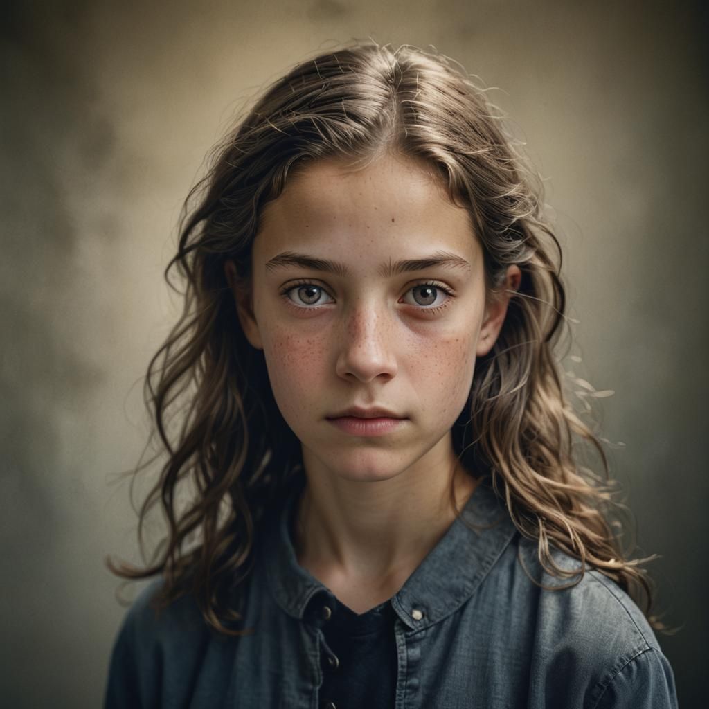 Portrait of an 11-Year-Old Girl in Natural Light