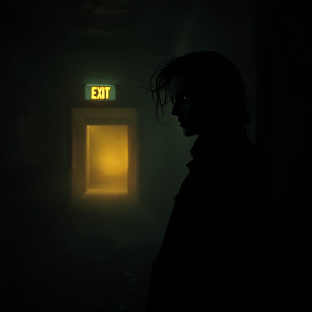 Figure in Dark Room: Digital Matte Painting