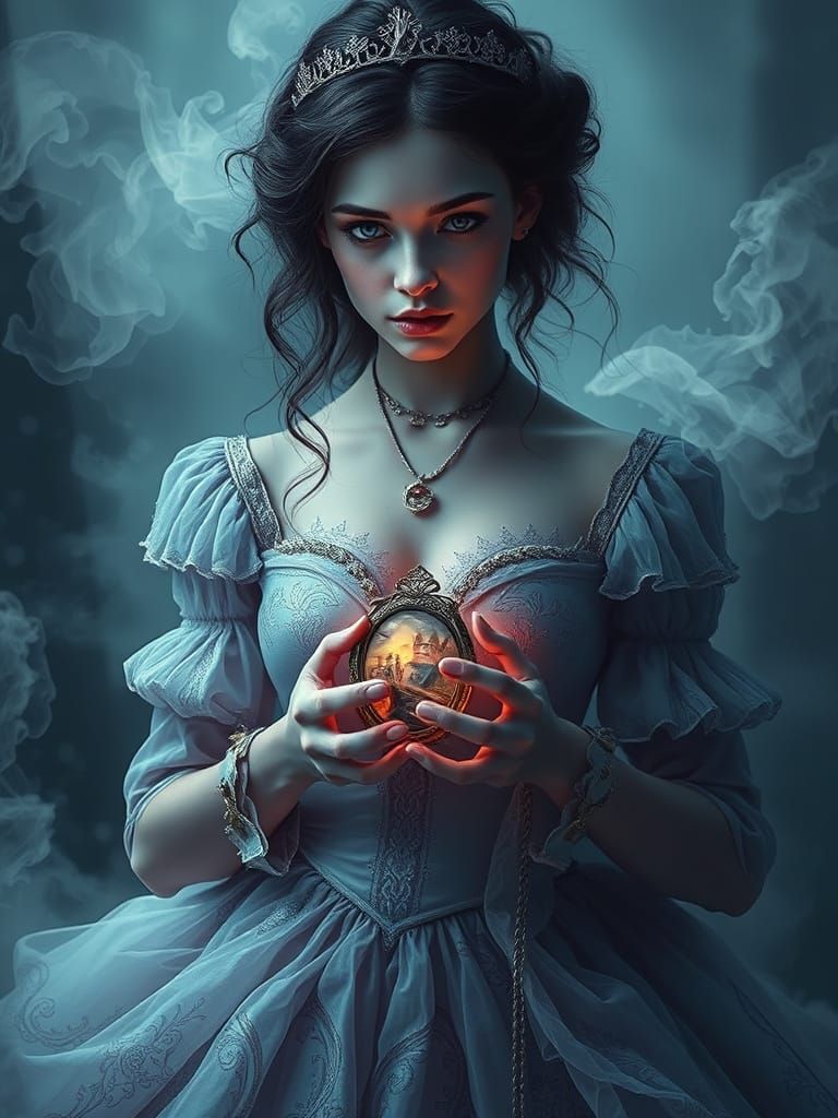 Surreal Ghostly Princess Fades in Elegant Tatters