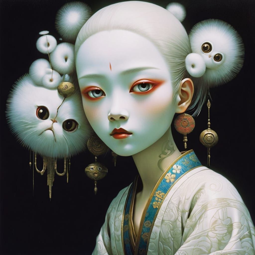 Surreal Illustration Blending Fantasy Art Styles