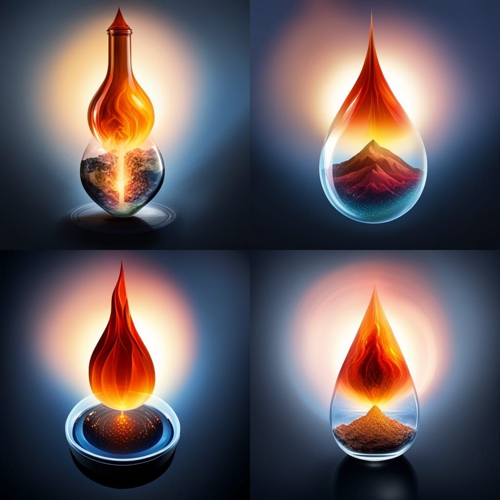 Four Elements Contained Inside a Bottle