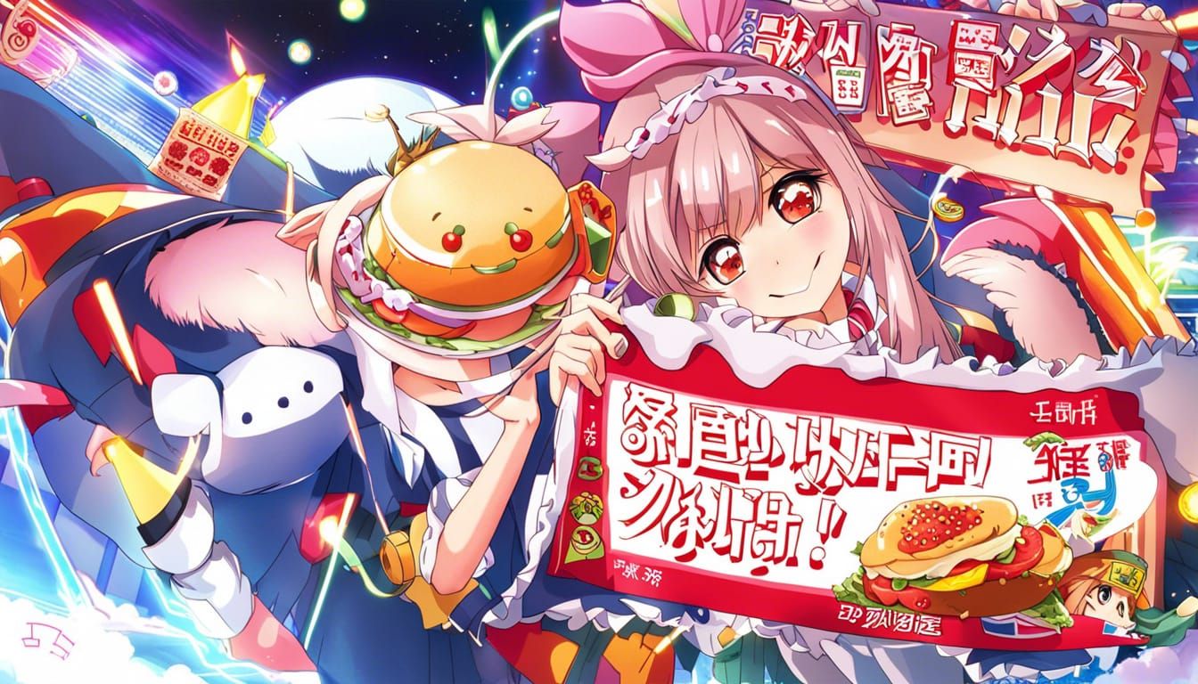 Animated Sandwich with a Plea, in Anime Style