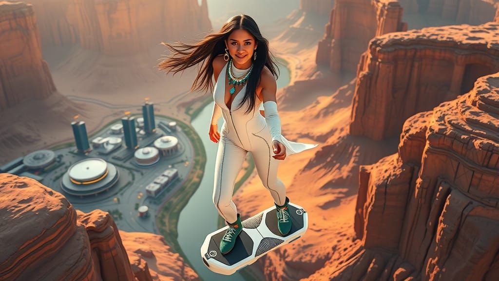 The Navajo Nation, in a futuristic community, deep in a dese...